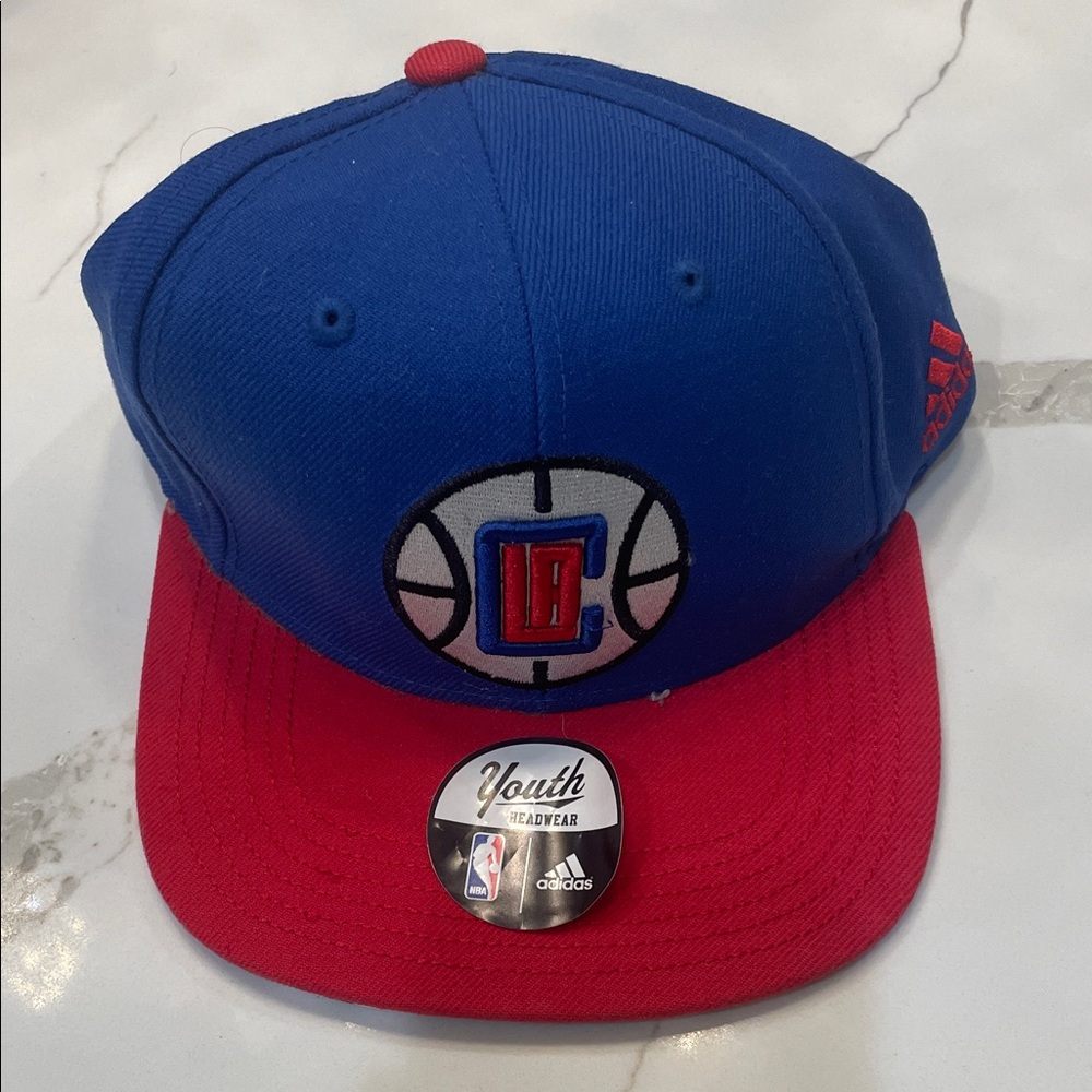 Adidas Kids Blue and Red Clippers Cap